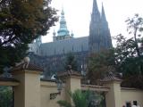 Getting off at the Prague Castle after 20 minutes ride in the minibus