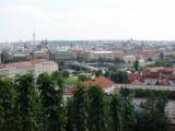 Breathtaking view of Prague while going from the Castle towards Mala Strana