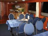 The interior of the boat was cozy and clean