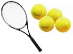 Rachetta e palle da tennis